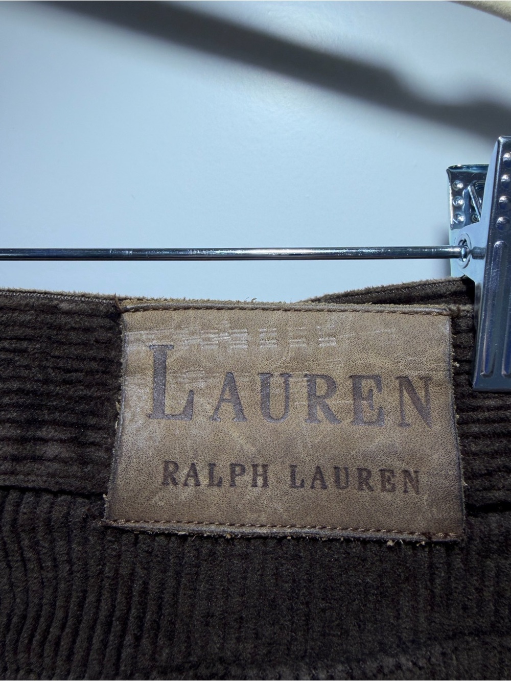 Ralph Lauren Brown Corduroy Pants with Branded Button - Picture 8 of 8